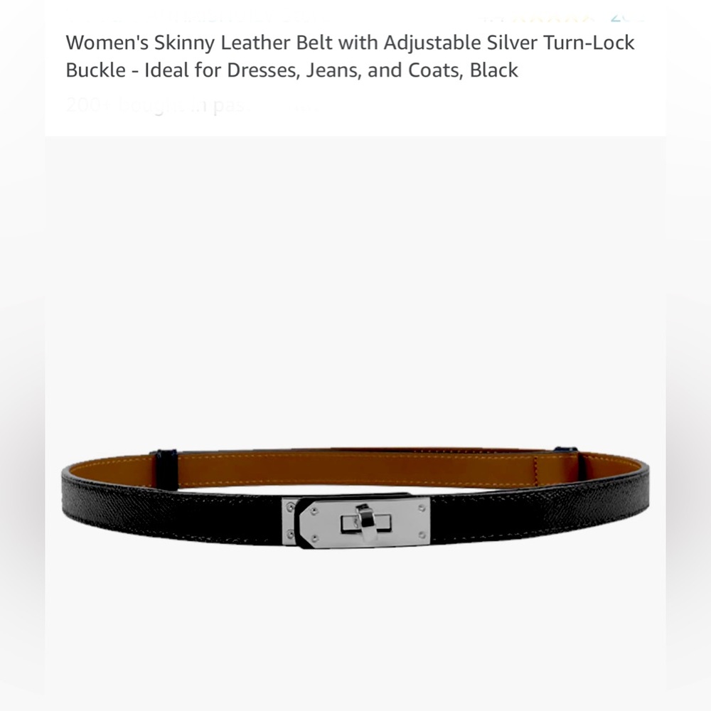 NIB . . .  Skinny Adjustable Leather Belt | Max 38” |  Multiple Colors Available